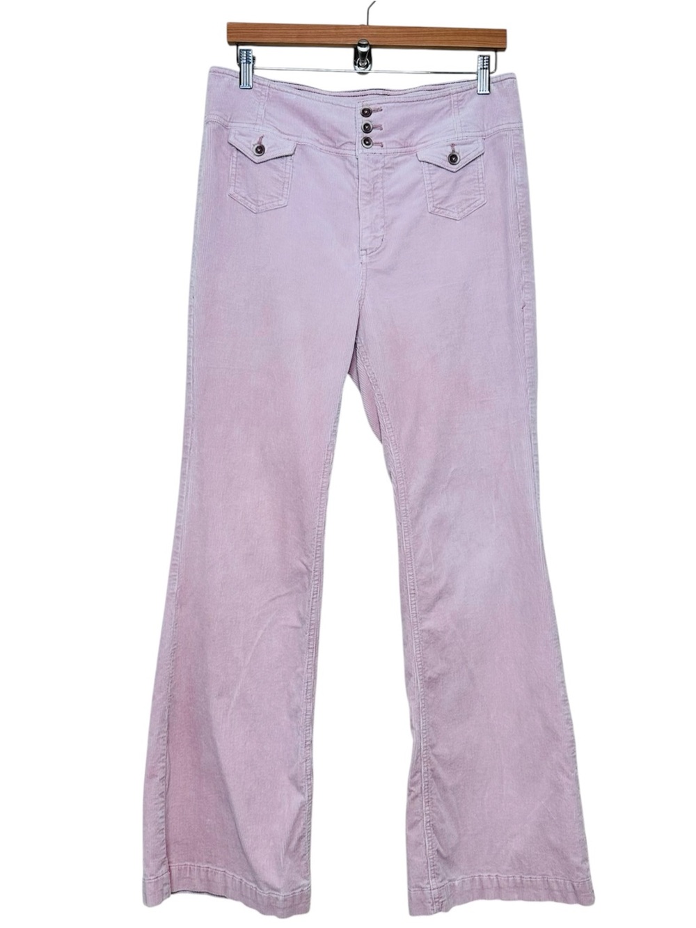 Pilcro Corduroy High Rise Bootcut Pants Size 31 Pink Rose Anthropologie Trousers